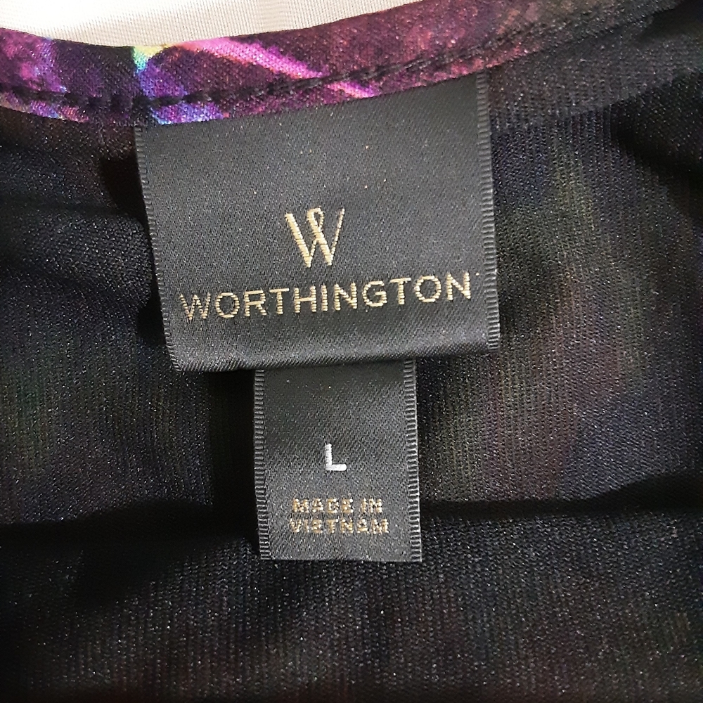 Multicolored flowy blouse by Worthington Size Large - Picture 2 of 2